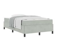 Struttura del letto Grigio chiaro 120 x 190 cm Tessuto Modern Upholstered Bed Frame with Medium-Firm Mattress, Engineered Wood Slatted Support, 280 kg Capacity, Easy Assembly, Small Double Bedroom