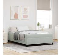 Struttura del letto Grigio chiaro 140 x 190 cm Tessuto