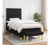 Struttura del letto Grigio chiaro 90 x 200 cm Tessuto Single Bed Frame with Mattress, Engineered Wood Construction, Slatted Base for Comfortable Sleep, Modern Minimalist Design Bedroom Living Room
