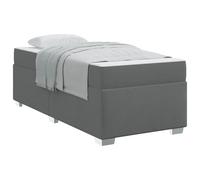 Struttura del letto Grigio scuro 90 x 200 cm Tessuto with Pocket Spring Mattress Single Bed Frame Velvet Platform Upholstered Bedroom Set Includes Mattress Slatted Base Home Furniture Modern