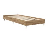 Struttura del letto Rovere Artigianale 80 x 200 cm Modern Bed Frame Engineered Wood with Slatted Base for Small Bedrooms, Sleep Support Up to 140 kg, Easy Assembly, Living Room or Guest Room Use