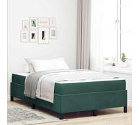 Struttura del letto Verde Scuro 120 x 200 cm Tessuto