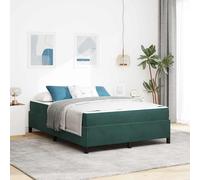 Struttura del letto Verde Scuro 160 x 200 cm Tessuto