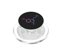 Struttura della serotonina - Molecola della felicità e della scienza dell'amore PopSockets PopGrip per MagSafe