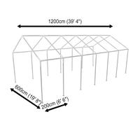 Struttura in acciaio per tenda da festa 12 x 6 m