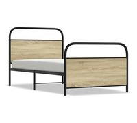 Struttura letto 100 x 200 cm, senza materasso in rovere Sonoma, resistente e stabile, per camera da letto, design moderno e facile da montare