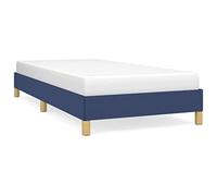 Struttura letto 90 x 200 cm tessuto blu - Letti moderni senza materasso per camera da letto | Durevole ed elegante | Montaggio facile | Ideale per piccoli spazi