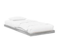 Struttura letto a terra Grigio Sonoma 90 x 190 cm Platform Bed Frame with Slat Support, Minimalist Floor for Kids and Adults, Engineered Wood Low Profile Bed for Bedroom and Guest Room - Grey Sonoma