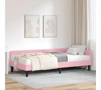 vidaXL Struttura Letto Angolare con Materasso 2 pz Grigio Velluto