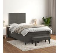 Struttura letto con materasso 2 pcs Blu Velluto Upholstered Bed Frame with High Density Foam Mattress and Storage Drawers, Modern Velvet Platform Bed with Easy Assembly, 160x200cm, Navy Blue