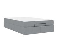 Struttura letto con materasso 2 pcs Grigio chiaro Tessuto Bed Frame with Mattress Set Queen Size, Upholstered Platform Bed with Storage Drawers, Modern Minimalist Soft Fabric Bedroom Living Room