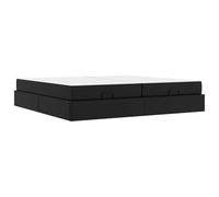 Struttura letto con materasso 2 pcs Nero PVC Bed Frame with Foam Mattress Set Twin Single Storage Space Nightstand Twin XL 39 inch 79 inch Wall Decor Elegant Home Furniture Modern Bedroom