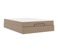Struttura letto con materasso Altro 2 pcs Tanno PVC Bed Frame with High Density Foam Mattress, Modern Platform with Storage Space, 140x190 cm Double Bed for Small Bedroom Living Room, Easy Assembly