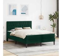 Struttura letto con materasso Verde Scuro 120 x 200 cm Velluto