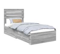 Struttura letto contenitore con cassetto e testiera in legno multistrato, imbottito moderno con ampio spazio di archiviazione integrato, telaio con contenitore estraibile per all'acqua per interno