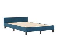 Struttura Letto di Lusso in Velluto con Testiera in Blu Scuro | 120 X 200 cm Materiale Durevole Design Moderno Confortevole per 2 Persone Mobili Eleganti per la Camera da Letto Letto Matrimoniale Con