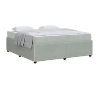 Struttura letto Grigio chiaro 180 x 200 cm Tessuto con materasso a molle insacchettate matrimoniale king 200x180, telaio in legno ingegnerizzato robusto, montaggio facile, camera da letto moderna
