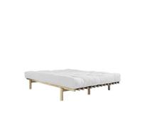 Struttura letto Pace 140x200 in pino laccato trasparente