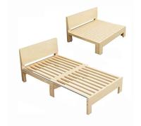 Struttura letto pieghevole regolabile in legno con estensione estraibile, divano letto retrattile per gli ospiti, testiera e ruote scorrevoli per un facile pisolino durante il giorno