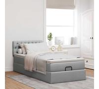 Struttura Letto Pouf con Materasso 80x200 cm in Tessuto