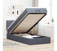 Struttura Letto Pouf con Materasso 90x190 cm in Velluto