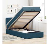 Struttura Letto Pouf con Materasso 90x190 cm in Velluto