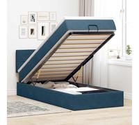 Struttura Letto Pouf con Materasso 90x190 cm in Velluto