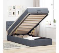 Struttura Letto Pouf con Materasso 90x190 cm in Velluto