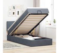 Struttura Letto Pouf con Materasso 90x200 cm in Velluto
