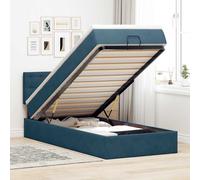 Struttura Letto Pouf con Materasso 90x200 cm in Velluto