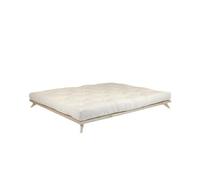 Struttura letto Senza 160x200 in pino laccato trasparente