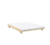 Struttura letto Social 160x200 in pino laccato trasparente