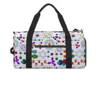 Struttura molecolare evoluzione medica divertente borsa da palestra con scomparto per scarpe borsone da viaggio borsa da viaggio borsa da viaggio borsa da yoga