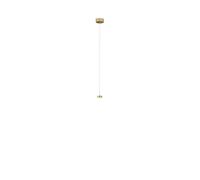STRUTTURA ORO IN METALLO PER LAMPADARIO A SOSPENSIONE COMPLETA DI PUNTO LUCE LED 4W 341LM 3000K E CAVO ø 8CM CAVO REGOLABILE 2M COMPATIBILE CON VETRO GISELLE E KENDO