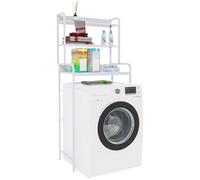 CLP Darby Scaffale per Lavatrice I per Bagno, Lavanderia I con 3 Livelli I Organizzatore di Stoccaggio Indipendente, Colore:Bianco