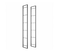 Emuca - Struttura per Scaffale stile industriale, Altezza 1790 mm, Acciaio, Laccato nero