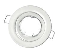 Struttura Rotonda Incasso Orientabile per Lampada GU10 REFLEX Metallo - Colore: Bianco, CONFEZIONE: 1 pz.