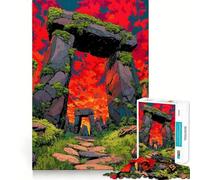 Struttura simile a Stonehenge con cielo vibrante - Puzzle da 1000 pezzi per adolescenti - Gioco di esercizi mentali - Rilassamento mentale - Design - Assemblaggio - Lista dei desideri di Babbo Natale