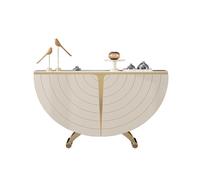 Struttura Stabile Consolle in finto marmo, tavolino da divano stretto con mobiletto semicircolare, tavolo decorativo moderno, tavolo d'ingresso for soggiorno, corridoio, foyer per Corridoio(M)