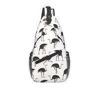 Struzzo 01 Borsa a tracolla in struzzo Zaino a tracolla per animali Zaino da giorno Borsa da trekking casual Borsa zaino carina per esterni