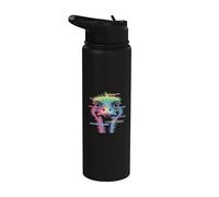 Struzzo divertente faccia di struzzo è il mio spirito animale amore struzzo Stainless Steel Insulated Water Bottle