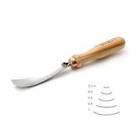 STRYI Sgorbia piegata per intaglio del legno, 2 cm, # 7, per la lavorazione del legno, scalpello lungo piegato, in acciaio al carbonio, strumento per la lavorazione del legno per legni duri e morbidi
