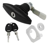 STS/FAP Push Lock - Serratura a scatto Ellipse Light nera, per esempio per sportello di servizio, roulotte, caravan, barca, caravan, barca,