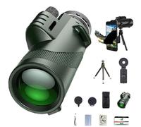Stscope - Stetoscopio monoculare 360, telescopio ad alta potenza per adulti, a lungo raggio, portatile, per visione notturna, con adattatore per smartphone e treppiede, per osservare le stelle, caccia