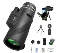 Stscope - Stetoscopio monoculare 360, telescopio ad alta potenza per adulti, a lungo raggio, portatile, per visione notturna, con adattatore per smartphone e treppiede, per osservare le stelle, caccia