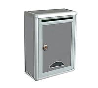 STSFXIF Cassette Ferro Cassaposta Cassaposta Verticale Cassaposta Chiudibile Porta Chiave Robusta Struttura Duratura Ideale per Esterno, Grigio,
