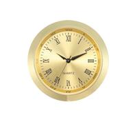 STSFXIF Mini Orologio a Inserto al Sottile Mini Orologio con Numeri Classici Antipolvere per Decorazione Domestica, Oro, Confezione Scatola