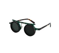 STSFXIF Occhiali da Sole con Protezione da Steampunk Lenti Polarizzate Lenti Nd Regolabili Antiabbagliamento Acqua E Strada Comfort Prolungato Adatti per, Verde