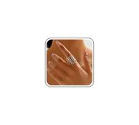 Sttiafay Anelli aperti regolabili Argento Aperto Wrap Finger Rings Regolabile Wrap Knuckle Ring Vintage Wire Ring Full Finger Ring Wrap Around Anello Swirl Spirale Flessibile Anello, 10, Zinco, Non