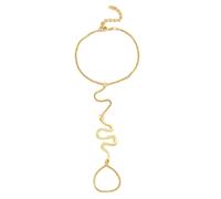 Sttiafay Serpente Mano Catena Bracciale Gotico Dito Anello Bracciale Oro Cobra Fascino Schiavo Bracciale Accessorio A Mano Per Le Donne